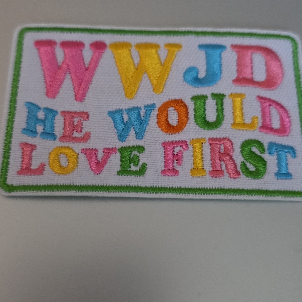 WWJD IRON ON PATCH